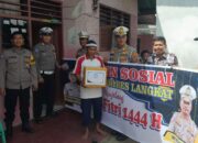 Berkah Ramadhan, Sat Lantas Polres Langkat Berikan Bantuan Sosial