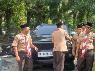 Camat Siabu Hadiri  Latihan Gabungan  Pramuka  Penggalang Kecamatan Siabu.