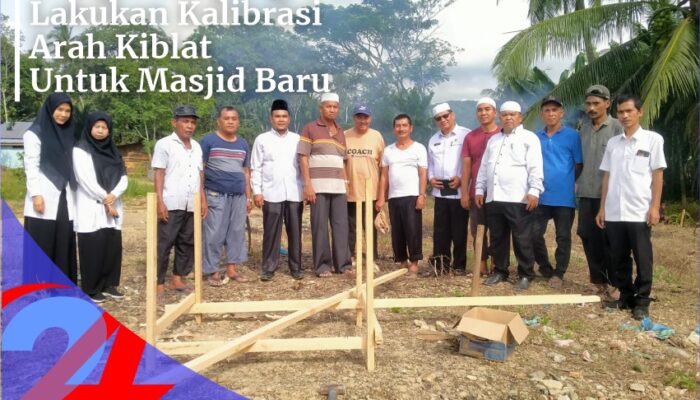 Warga Sihepeng Lakukan Kalibrasi Arah Kiblat Bangun Masjid Baru