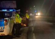 Sat Lantas Polres Batu Bara Giat Patroli Blue Light di Lokasi Rawan Macet & Laka.