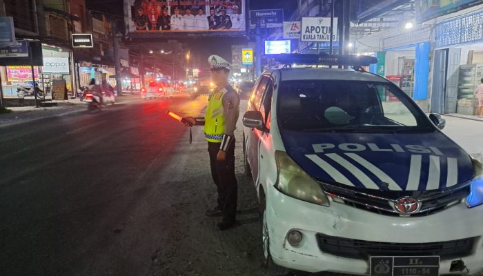 Menekan Angka Kriminalitas. Sat Lantas Polres Batu Bara Patroli Blue Light Ciptakan Kamtibmas.