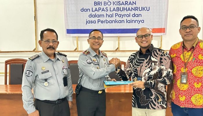 Layanan Payroll Gaji Pegawai. Lapas Kelas IIA Labuhan Ruku : Penandatanganan MoU Dengan BRI.