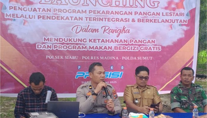 Polsek Siabu Ikuti Launching Program Pekarangan  Pangan Lestari