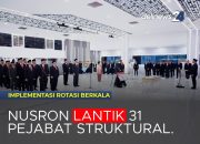 Menteri Nusron Lantik 31 Pejabat Baru, Tekankan Pentingnya Rotasi Berkala untuk Birokrasi Sehat