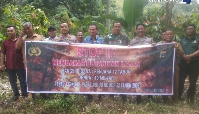Polsek Siabu Bersama Forkopimca  Gelar Sosialisasi Karhutla