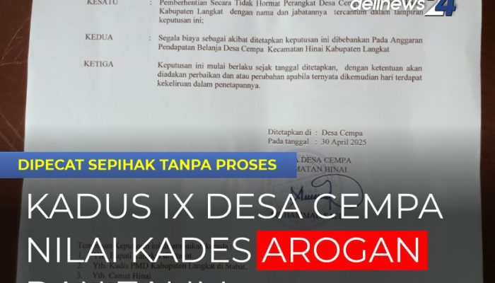 Kadus IX Desa Cempa Dicopot Kades Terkesan Arogan