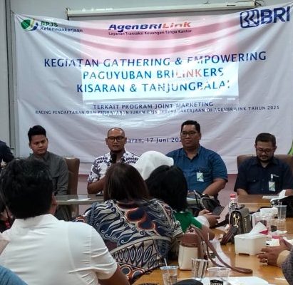 30 Agen BRILink Kisaran-Tanjungbalai Ikuti Program Pemberdayaan BPJS Ketenagakerjaan