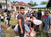 Warga Desa Gunung Manaon Sembelih 8 Ekor Lembu