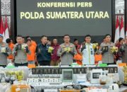 Polda Sumut Konfrensi Pers Kasus Narkoba 1,6 Ton Dan Pemusnahan Barbut Dari Tersangka 3.970 Orang.