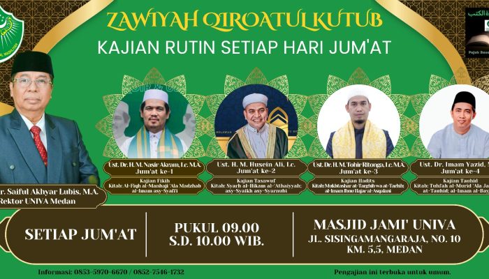 FAI UNIVA Medan Gelar Kajian Rutin Zawiyah Qiraatul Kutub, Perkuat Keilmuan Islam Mahasiswa