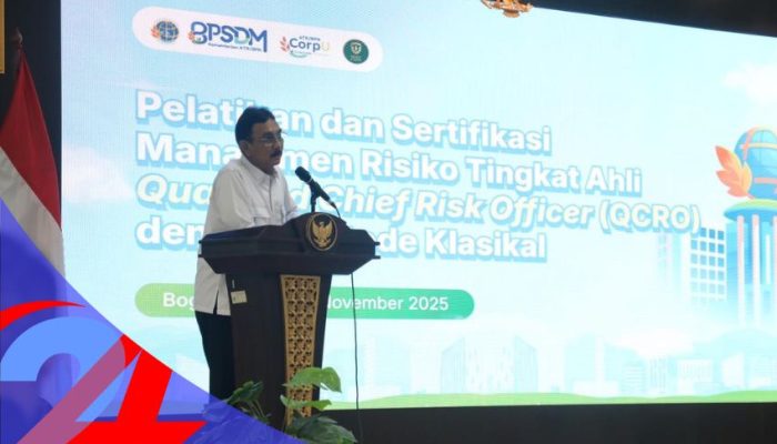 Sertifikasi Manajemen Risiko, Sekjen Kementerian ATR/BPN Tekankan Pentingnya Pengambilan Keputusan Berbasis Risiko bagi Pimpinan