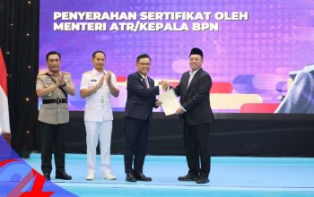 Nusron Wahid Serahkan Sertipikat Hak Pakai ke Lemhannas RI di HUT ke-61