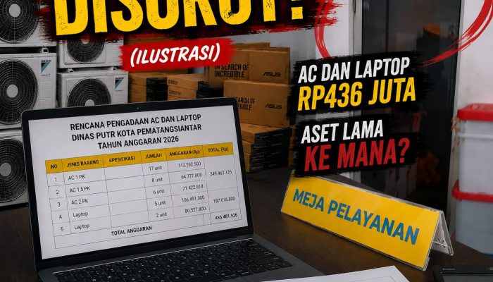Efisiensi Anggaran ? PUTR Pematangsiantar Anggarkan Rp436 Juta untuk AC dan Laptop Baru, Aset Lama Ke Mana ?