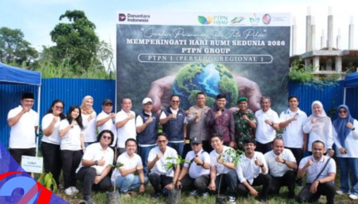Peringati Hari Bumi dan HUT Deli Serdang, PTPN I Regional 1 Hijaukan Lahan Gersang di Tanjung Morawa