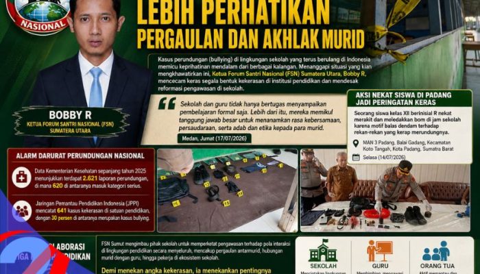 Siswa Nekat Ledakkan Bom karena Sering Disindir, FSN Sumut: Sekolah Jangan Hanya Kejar Nilai Akademik