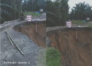 Jalan Akses Masyarakat  Pamah Tambunan Ke Desa Ujung Bandar Putus Total