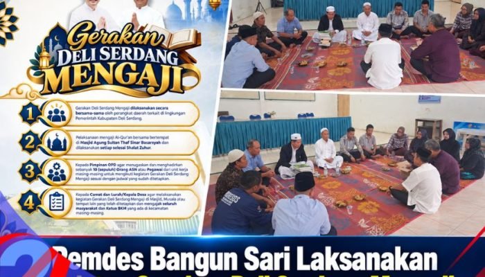 Pemdes Bangun Sari Laksanakan kegiatan Gerakan Deli Serdang Mengaji