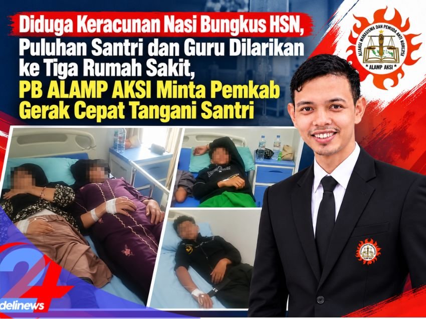 Diduga Keracunan Nasi Bungkus HSN, Puluhan Santri dan Guru dilarikan ke Tiga Rumah Sakit, PB ALAMP AKSI Minta Pemkab Gerak Cepat Tanganin Santri